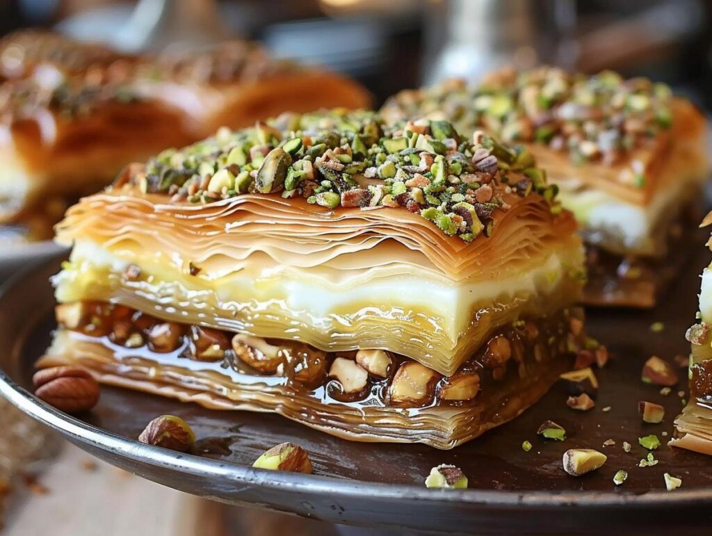 Honey pistachio baklava cheesecake philadelphia