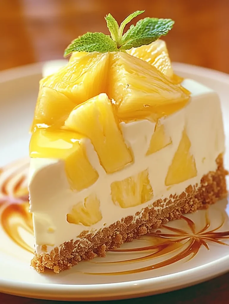 Looking for a no-fuss, tropical dessert that’s sure to wow your family and friends? This No-Bake Pineapple Heaven Cheesecake is the perfect combination of creamy, tangy, and sweet. With a buttery graham cracker crust and a pineapple-infused filling, it’s a dessert that tastes like a slice of paradise. Plus, it requires no baking—making it a breeze to prepare for any occasion.