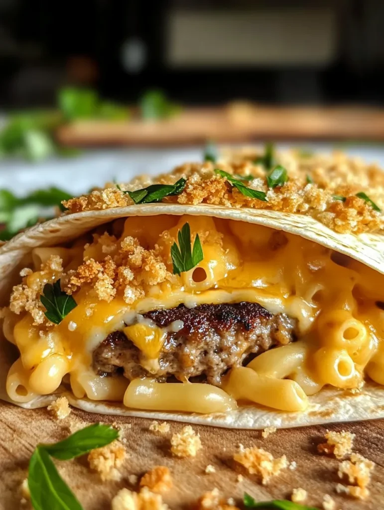 Imagine biting into a warm, cheesy wrap stuffed with gooey macaroni and a juicy burger patty, all encased in a soft tortilla. Introducing the Mac 'n' Cheese Burger Wrap—a fantastic fusion of two beloved comfort foods that’s perfect for family dinners, weekend barbecues, or game day snacks! This unique dish not only satisfies your cravings for a classic burger but also indulges your love for creamy mac and cheese. Ready to impress your guests and tantalize your taste buds? Let’s dive into this delightful recipe!