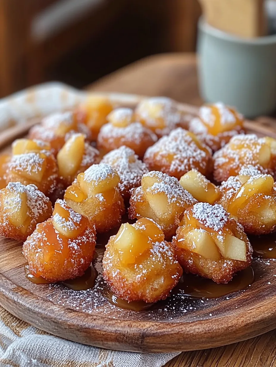 If you're yearning for a dessert that perfectly embodies the flavors of fall or simply want a delightful treat any time of year, these Mini Apple Fritter Bites are just the ticket! Imagine tender pieces of apple nestled in a light batter, fried until golden brown, and dusted with powdered sugar. These little bites of heaven are not only easy to make but are also a crowd-pleaser at any gathering. Whether enjoyed as a dessert, a snack, or a breakfast indulgence, they are sure to make your taste buds dance!