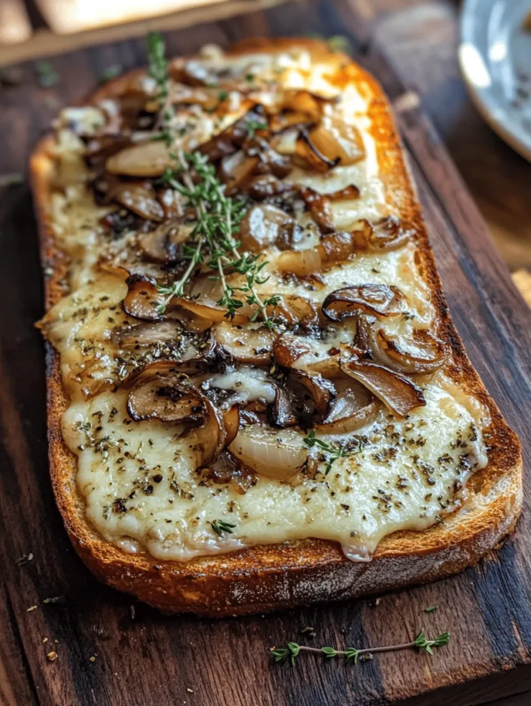 Are you ready to elevate your grilled cheese game? This Gouda Bliss Grilled Cheese with Roasted Mushrooms & Onions is not your ordinary comfort food! Imagine creamy, melted Gouda cheese nestled between perfectly toasted sourdough bread, enhanced with savory roasted mushrooms and sweet caramelized onions. It's an indulgent twist on a classic that strikes the perfect balance between rich, hearty, and irresistibly delicious.