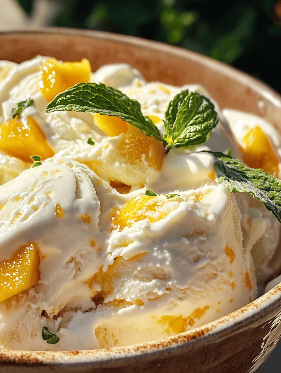 As the temperature rises and summer unfolds, there's nothing quite like indulging in a scoop of Homemade Peach Ice Cream to elevate your spirits. With the sweet, juicy flavor of ripe peaches, this creamy delight is the perfect way to celebrate the season. Imagine the first delightful taste: a smooth, refreshing scoop that captures the essence of a sun-soaked afternoon. This recipe is not just a treat; it’s an experience, reminding us of warm family gatherings and picnics in the park.