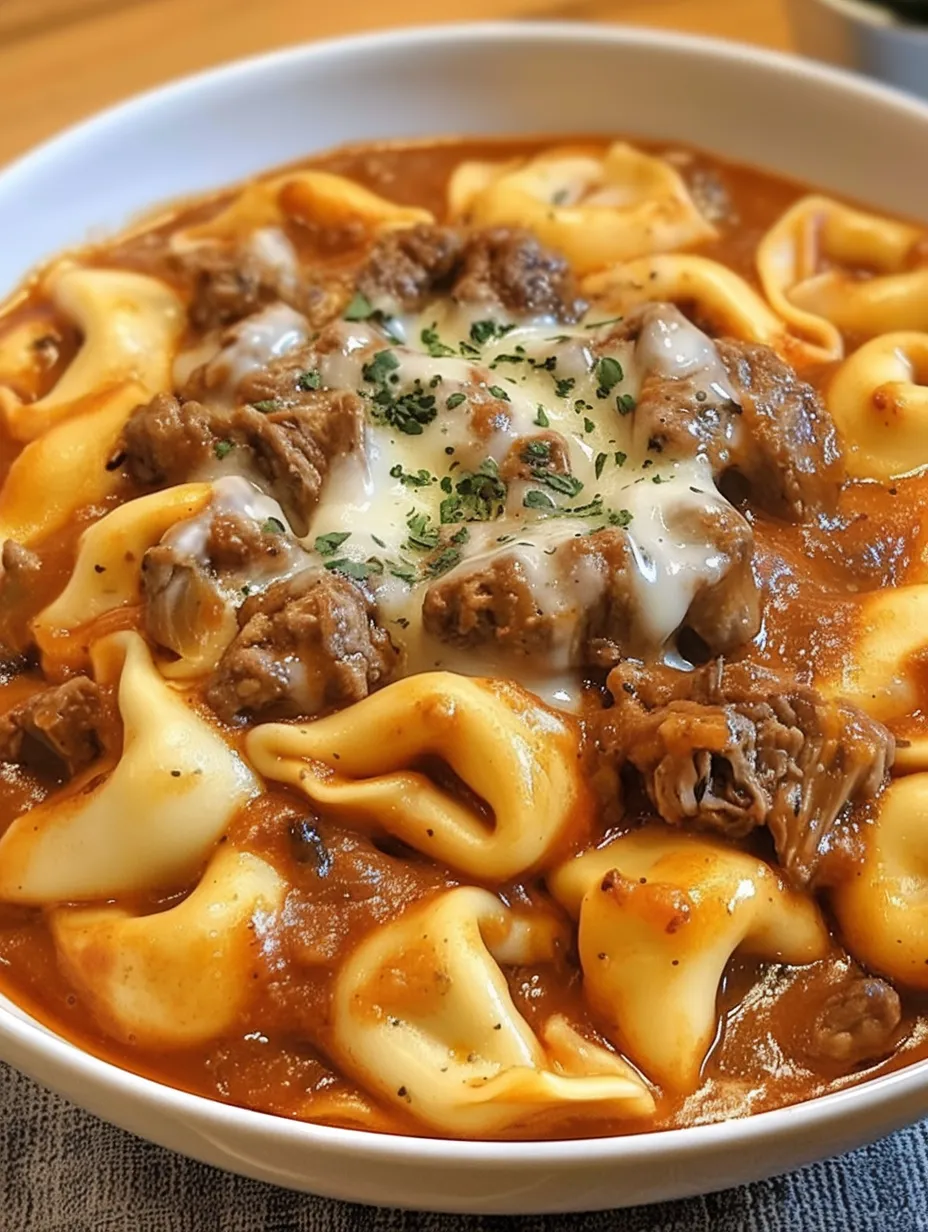 Cheesesteak Tortellini in Rich Provolone Sauce combines the savory essence of a classic cheesesteak sandwich with the comforting texture of cheesy tortellini. This dish is an ideal solution for weeknight dinners or a cozy meal when you want to elevate your pasta game. The creamy provolone sauce binds it all together, creating a symphony of flavors in every bite.