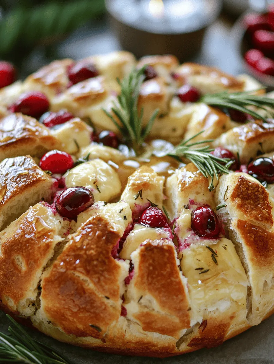 Imagine a warm, golden loaf of Cranberry Brie Sourdough Pull-Apart Bread sitting at the center of your dinner table. Each tear reveals a melty piece of Brie cheese, burst of tart cranberries, and a hint of herbal goodness – it’s a feast for the senses! This recipe is perfect for gatherings, festive occasions, or even just a cozy night in. It combines the rustic charm of sourdough with the creamy richness of Brie and the sweet-tart flavor of cranberries, making it an unforgettable appetizer or snack.