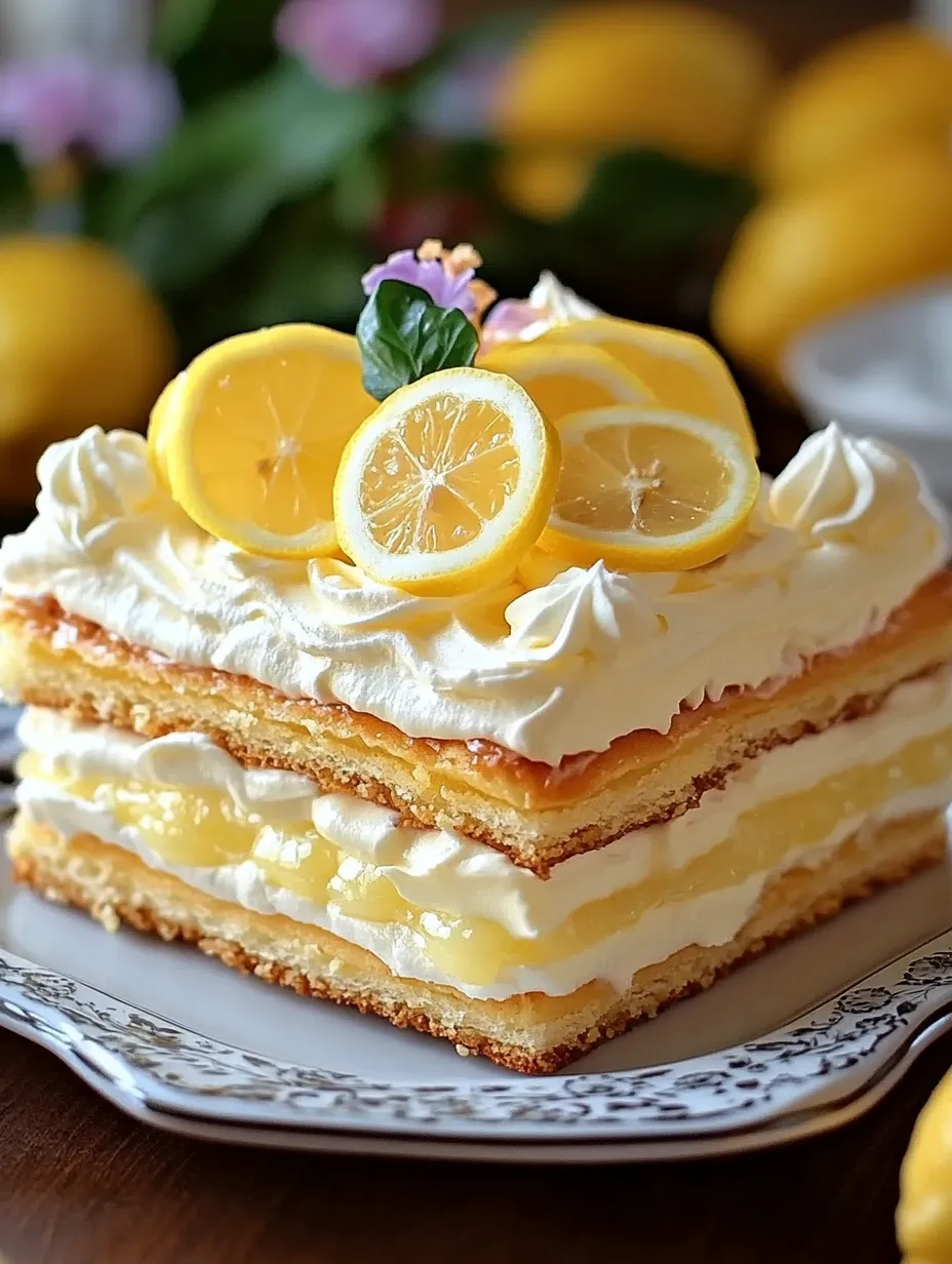 Indulge in the delightful tang and creamy texture of a Luscious Lemon Éclair Cake. This no-bake dessert combines layers of graham crackers, creamy cheesecake filling, and tangy lemon pudding to create a treat that's perfect for any occasion. Whether you're hosting a summer party or simply craving a bright, citrusy dessert, this recipe is guaranteed to impress.