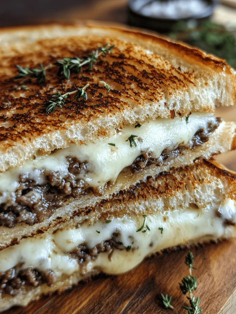 Are you ready to take your grilled cheese game to the next level? Introducing the Melty Beefy Delight Grilled Cheese! This mouthwatering twist on the classic sandwich combines juicy ground beef with ooey-gooey cheese tucked between slices of crispy, golden-brown bread. Perfect for lunch or dinner, this recipe brings together comfort food and gourmet flavors that everyone will love. Remember those rainy days when a bowl of soup and grilled cheese was all you needed? This dish captures that nostalgic feeling but adds a hearty twist that defines delicious!