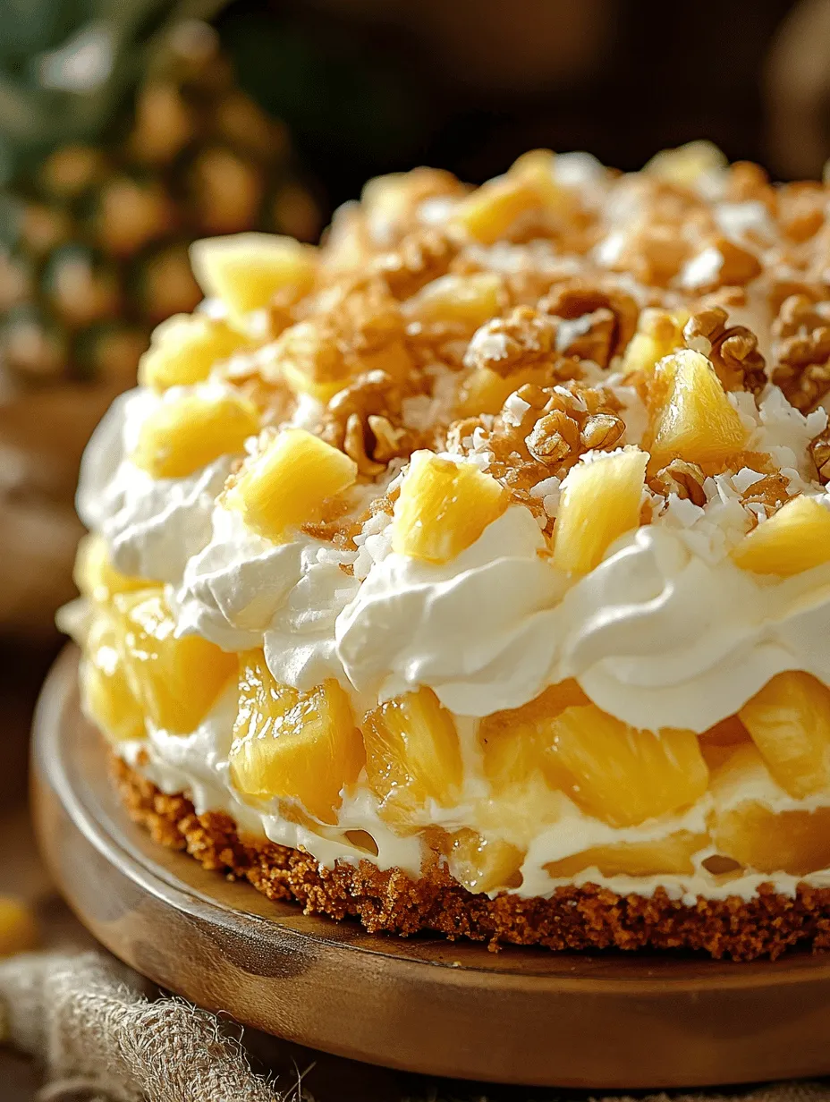 Escape to a tropical paradise with every slice of this Tropical Delight Pineapple Cake! Bursting with the sweet, juicy flavors of crushed pineapple and topped with whipped cream, this delightful cake brings a taste of the islands right to your kitchen. Whether you’re celebrating a special occasion or just wish to indulge in a little sweet delight, this cake is sure to brighten your day.