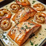 Dive into a flavorful Southern-inspired delight with Cajun Shrimp and Salmon with Garlic Cream Sauce. This dish combines the bold spiciness of Cajun seasoning with the richness of a creamy Parmesan-infused sauce. Perfect for weeknights or special dinners, it's a recipe that promises comfort and elegance in every bite.