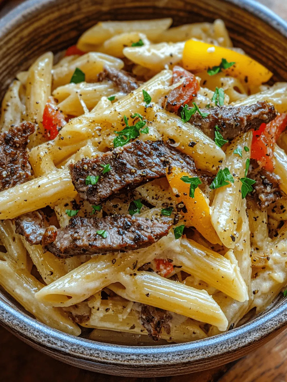 If you're craving a hearty, satisfying meal that combines the comfort of pasta with the irresistible flavors of a classic Philly cheesesteak, then look no further! Philly Cheesesteak Pasta Delight is the perfect fusion dish that will tantalize your taste buds. One bite of this creamy pasta, loaded with tender sirloin steak, sautéed peppers, onions, and melty provolone cheese, will transport you right to the streets of Philadelphia! Quick to prepare and bursting with flavor, this is the go-to recipe for busy weeknights or a relaxed weekend dinner.