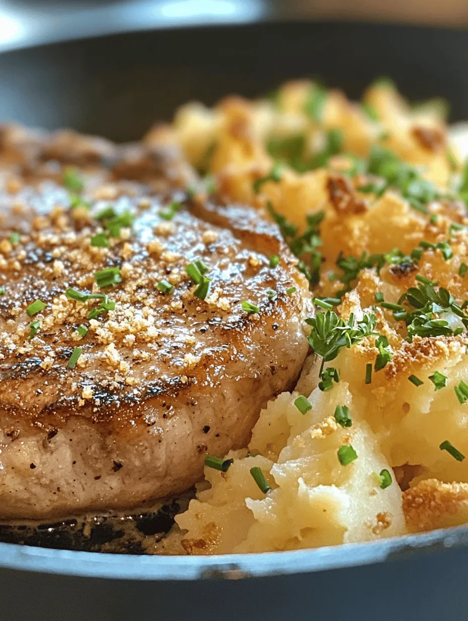 Imagine a sizzling plate of juicy garlic pork chops complemented by creamy, cheesy potatoes fresh from the oven. This delightful combination is not just a meal; it’s an experience that brings comfort and satisfaction after a long day. The robust flavors of garlic and thyme melt beautifully into the succulent pork, while the decadent cheesy potatoes offer an irresistible richness that makes this dish a superstar at dinner tables. Perfect for family gatherings, cozy dinners, or even impressing your guests, this recipe will surely become a cherished favorite in your kitchen.