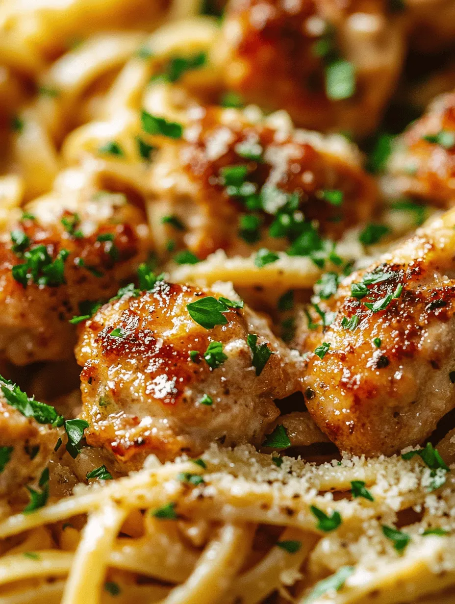 Imagine a plate of luscious creamy Parmesan pasta, rich and velvety, generously laden with tender garlic butter chicken bites. This dish doesn’t just satisfy your hunger; it’s a delightful fusion of flavors and textures that will win over even the most discerning palates. From family dinners to cozy date nights, this recipe is a showstopper that brings warmth and comfort to the table. What makes it even more special? The harmony of rich cream, sharp Parmesan, and succulent chicken comes together in just 30 minutes – making it the perfect weeknight meal or an elegant dinner option.