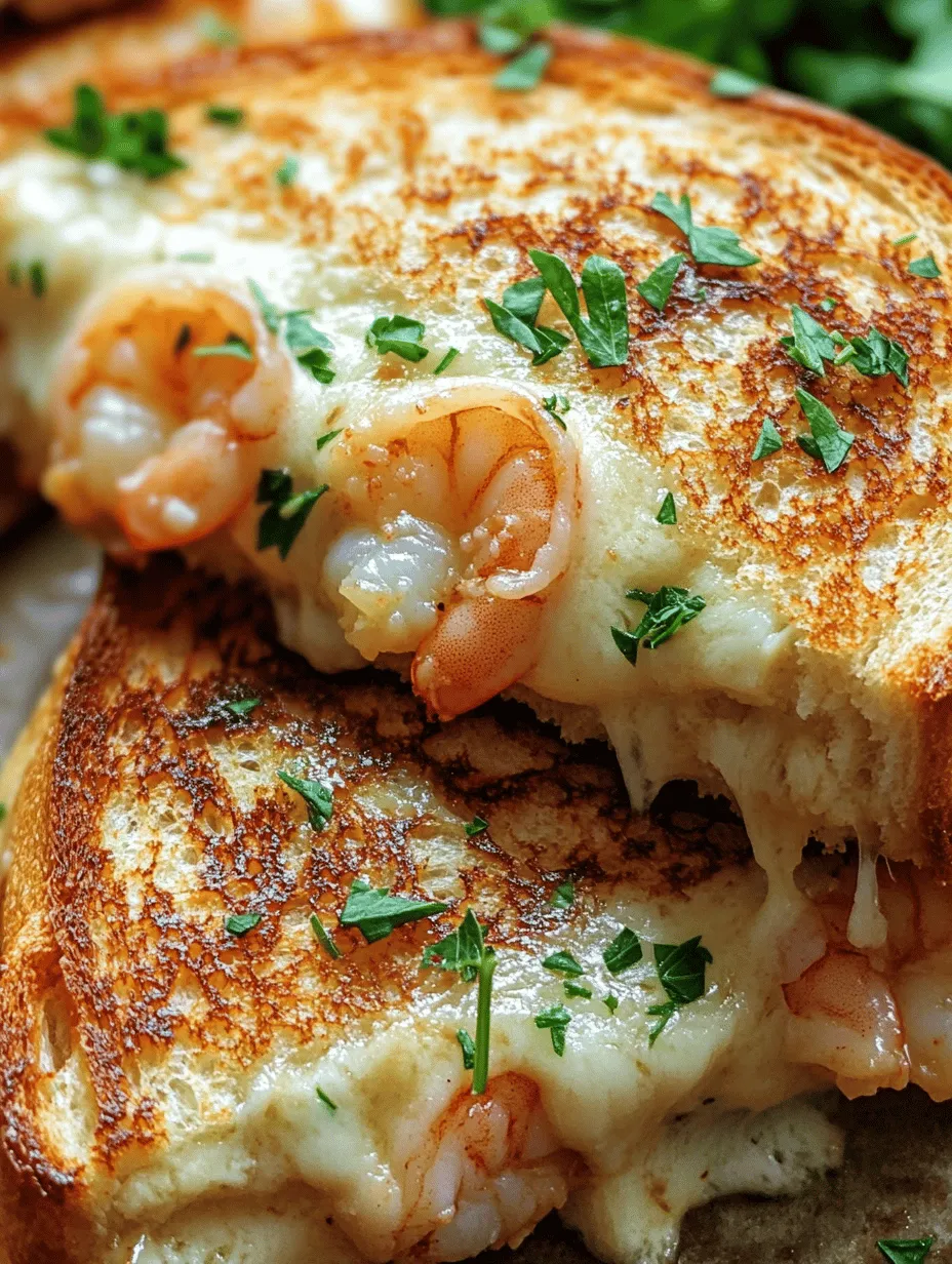 Are you ready to take your grilled cheese game to the next level? Our Cheesy Garlic Shrimp Grilled Cheese Delight is just the recipe you need! Imagine biting into a crispy, golden sandwich that melts in your mouth, bursting with creamy cheeses, succulent shrimp, and a hint of garlic. This dish is not only perfect for a cozy dinner at home but also impresses guests at casual gatherings. The combination of shrimp and cheese gives a sophisticated touch to a beloved classic, making it a unique experience for your taste buds.