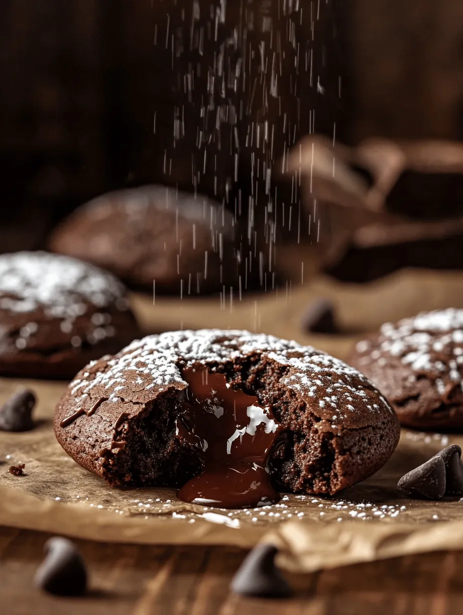 Imagine breaking into a warm, decadent cookie and having gooey, molten chocolate spill out. That’s the experience of these Chocolate Lava Brownie Cookies, where every bite is a chocolate lover’s dream come true! Perfect for birthdays, special occasions, or just a cozy night in, this recipe is a guaranteed crowd-pleaser. These cookies are not just a treat; they’re an adventure for the taste buds. What's special about them? The molten, gooey center contrasts perfectly with the slightly crisp edges, giving you a thrilling experience with every bite!