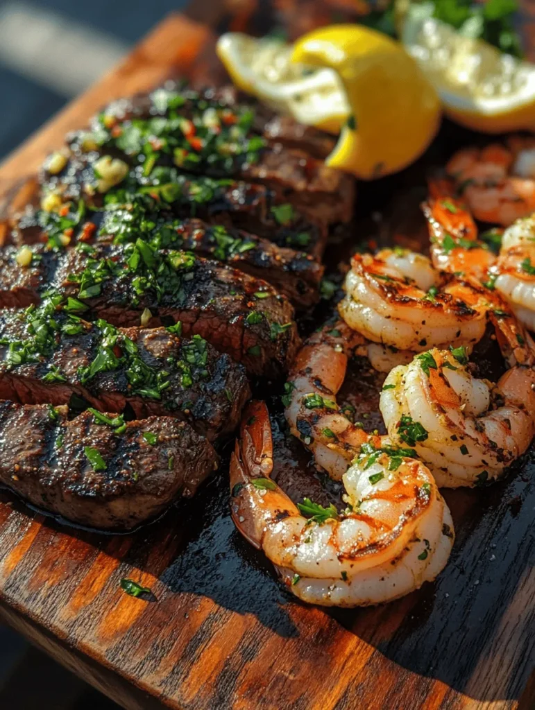 Imagine a plate that brings together the best of both worlds - tender, juicy ribeye steaks and succulent shrimp, all drizzled with a vibrant chimichurri sauce that bursts with fresh flavors. This Surf & Turf Delight is not just a meal; it’s an experience! Perfect for special occasions or a treat-yourself dinner, this dish has become a go-to for those who want to impress without spending hours in the kitchen.