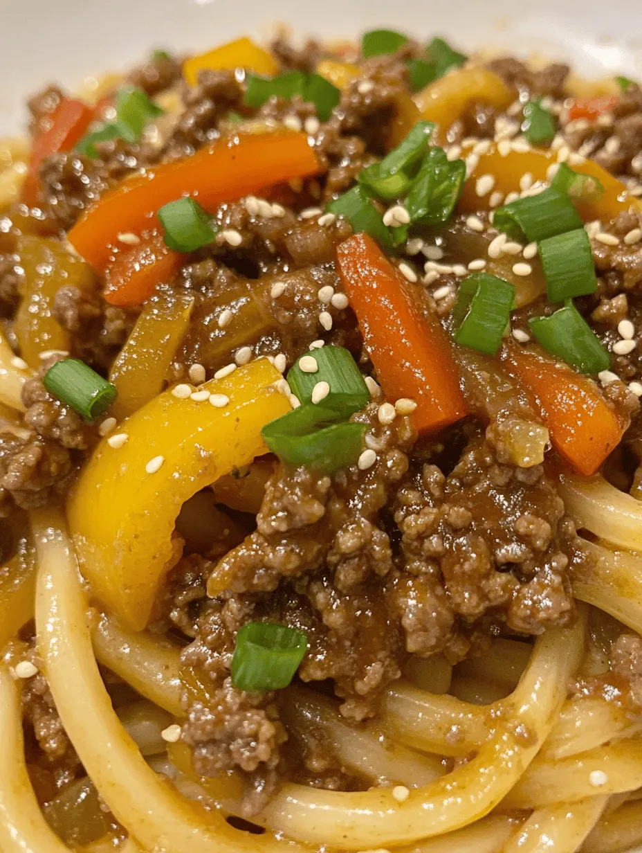 Dive into the rich flavors of Mongolian Noodles with Ground Beef! This dish is not just a meal; it's a vibrant celebration of textures and tastes. Imagine tender noodles coated in a savory sauce, beef that's perfectly browned, and colorful vegetables all in one scrumptious plate. Perfect for a weeknight dinner, it’s both satisfying and quick to prepare, making it a beloved favorite for families and home cooks alike.