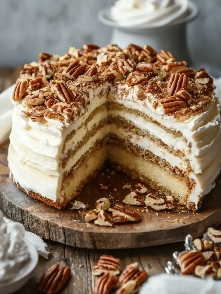 Imagine a dessert that beautifully combines the light, airy texture of a classic sponge cake with the rich, nutty crunch of pecans. This Fluffy Sponge Cake with Crunchy Pecan Topping is just that — a dessert that's perfect for any occasion, whether it's a family gathering, birthday party, or simply a cozy night in. Its warm, inviting aroma fills the kitchen, making it irresistible. This recipe is not only easy to follow but also guarantees a show-stopping cake that will have everyone begging for a second slice!