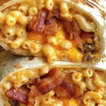 Bacon Mac 'n' Cheese Burger Wrap Recipe