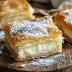 If you are seeking a dessert that beautifully marries the textures of flaky pastry and creamy custard, look no further than the Vanilla Custard Puff Pastry Cake. This exquisite treat is not only a feast for the eyes but also a delight for the palate, making it a perfect choice for a variety of occasions. Whether you are hosting a celebration, attending a dessert party, or simply gathering with family for a sweet ending to your meal, this cake will surely impress your guests and leave them craving for more.