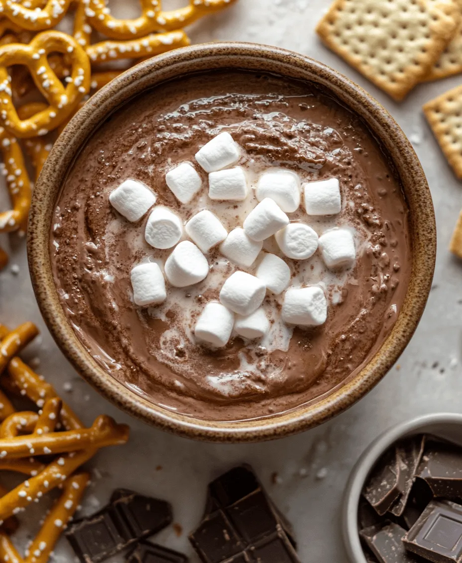 As the chill of winter sets in and cozy evenings beckon, there's nothing quite as comforting as a warm cup of hot chocolate. Now, imagine elevating that experience into a shareable dessert that’s perfect for gatherings or a quiet night in. Enter the 3-Ingredient Hot Chocolate Dip—a decadent, creamy delight that brings all the flavors of your favorite winter beverage into a luscious dip. This simple yet indulgent recipe combines semi-sweet chocolate, sweetened condensed milk, and fluffy mini marshmallows to create a dip that is not only easy to make but also irresistible. With minimal preparation time and no complicated techniques required, you can whip up this delightful treat in a matter of minutes, impressing your family and friends with your culinary prowess.