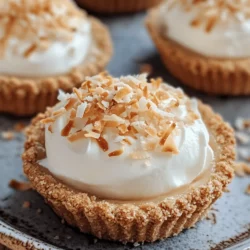 Coconut cream pies are a classic dessert that showcases the tropical allure of coconut in a delightful format. Traditionally, they consist of a flaky pie crust filled with a rich and creamy coconut-flavored custard that is topped with fluffy whipped cream. The contrast between the smooth filling and the crunchy crust creates a delightful sensory experience that has made this dessert a staple in many households.