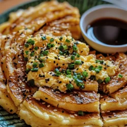 Scallion pancakes, also known as "cong you bing," are a beloved staple in Chinese cuisine, celebrated for their flaky, crispy texture and savory flavor. These delightful pancakes have been a part of Asian culinary tradition for centuries, often enjoyed as a snack, appetizer, or even a side dish. The unique combination of all-purpose flour and finely chopped scallions yields a dish that is not only delicious but also embodies the essence of comfort food.