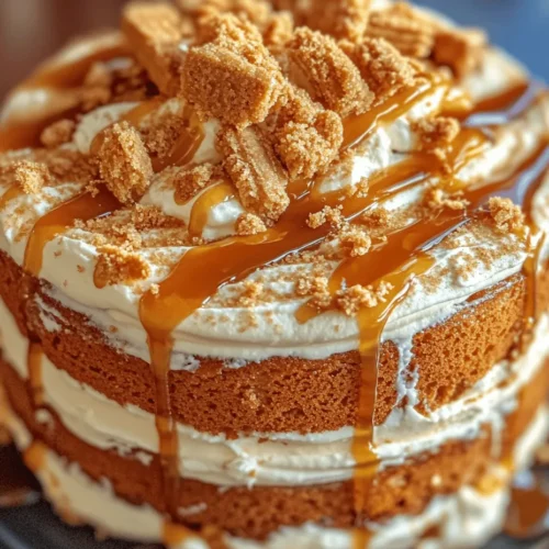 The Biscoff Bliss Cake is a decadent dessert that harmoniously combines the rich, caramelized flavors of Biscoff cookies with a moist and tender cake. With its layers of Biscoff-infused cake, creamy frosting, and crunchy cookie crumbles, this cake is a feast for both the eyes and the palate. The appeal of the Biscoff Bliss Cake lies not only in its delightful taste but also in its stunning presentation, making it a perfect centerpiece for any gathering or celebration.