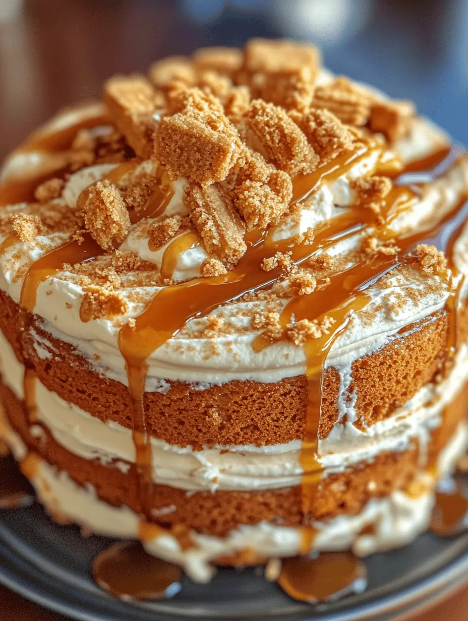 The Biscoff Bliss Cake is a decadent dessert that harmoniously combines the rich, caramelized flavors of Biscoff cookies with a moist and tender cake. With its layers of Biscoff-infused cake, creamy frosting, and crunchy cookie crumbles, this cake is a feast for both the eyes and the palate. The appeal of the Biscoff Bliss Cake lies not only in its delightful taste but also in its stunning presentation, making it a perfect centerpiece for any gathering or celebration.