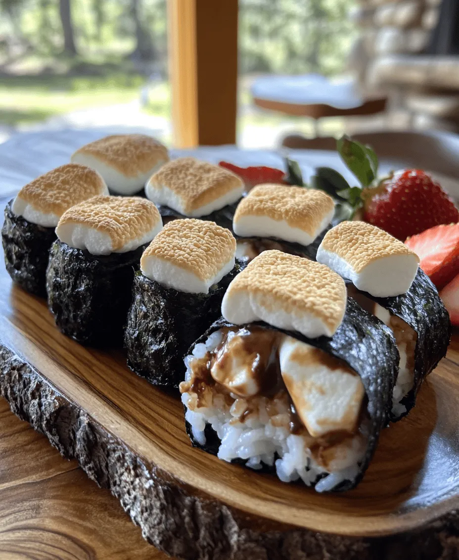 S’mores and sushi are two beloved treats enjoyed by many around the world. S’mores, with their toasted marshmallows, rich chocolate, and crunchy graham crackers, evoke memories of campfires and summer nights. Meanwhile, sushi, with its delicate balance of flavors and beautiful presentation, has become a staple in many cuisines. Imagine combining these two worlds into one delightful recipe that brings together the familiar flavors of S’mores with the artistic presentation of sushi. Enter the S’mores Sushi Delight—a fun and innovative recipe that is sure to impress friends and family at gatherings, parties, or even during a cozy family night at home.