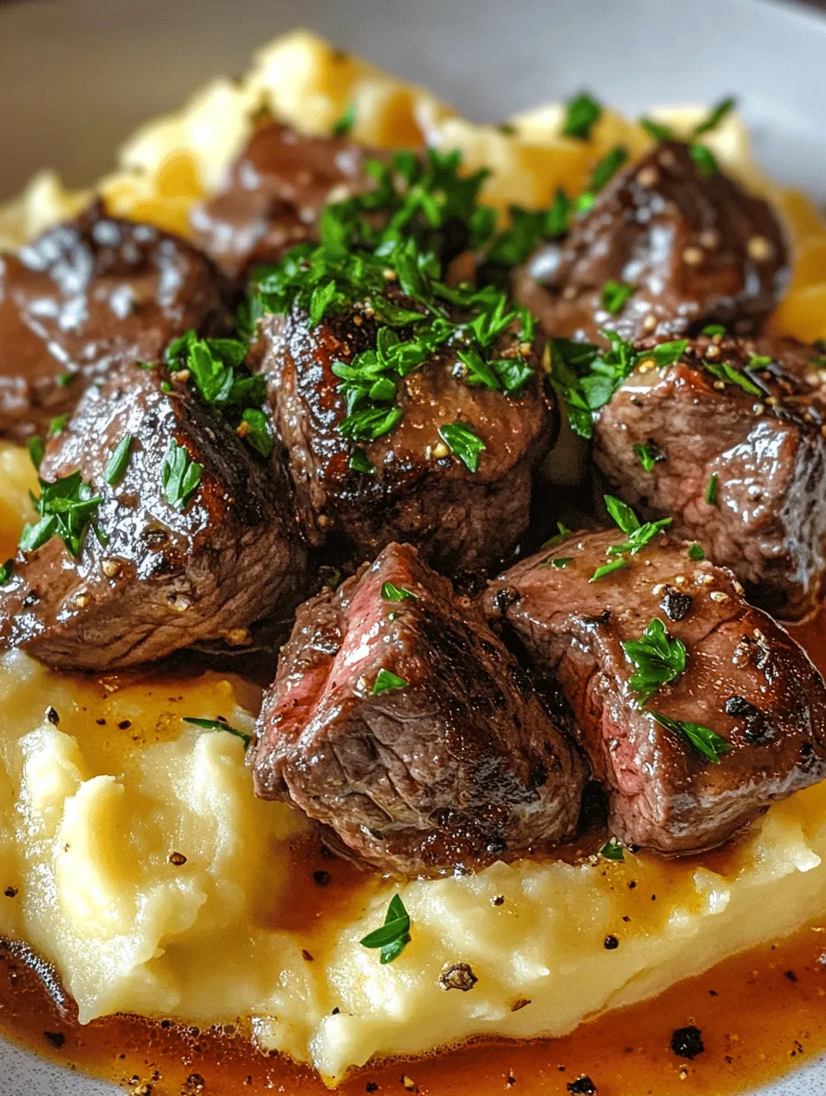 Are you ready to treat yourself to a meal that's both indulgent and satisfying? Garlic Butter Steak Bites and Mash combine tender, juicy bites of sirloin steak with creamy mashed potatoes, all brought together by rich, flavorful garlic butter. This dish is not just a meal; it's a culinary experience that loves to impress! Every forkful bursts with flavors that evoke the warmth of a home-cooked dinner and create lasting memories around the dinner table, making it perfect for a special date night or a cozy family gathering.