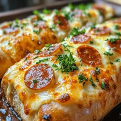 If you're searching for the ultimate appetizer or snack that guarantees to please a crowd, look no further than Pepperoni Stuffed Cheesy Bread. This mouthwatering dish combines the irresistible allure of gooey, melted cheese with the savory goodness of pepperoni, all enveloped in a crusty, golden-brown bread. Whether you're hosting a game-day gathering, a family movie night, or simply craving a cheesy indulgence, this recipe is sure to elevate your culinary experience.