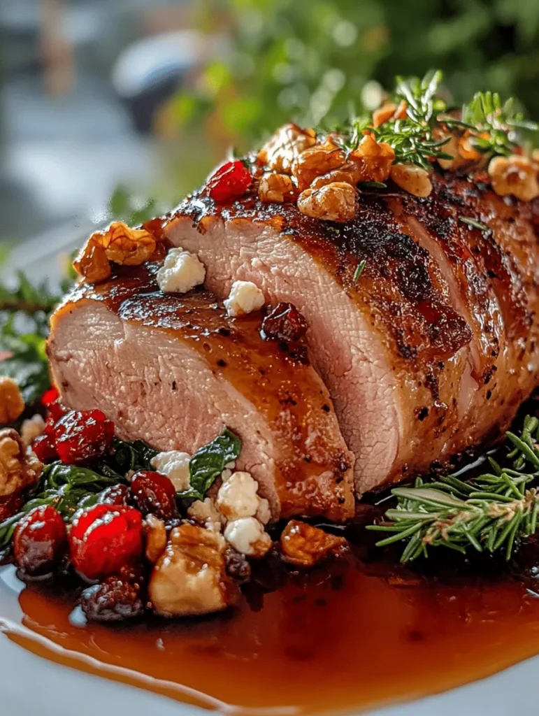 The holidays are the perfect time to impress your family and friends with a show-stopping dish. Imagine carving into a beautifully roasted stuffed pork tenderloin, revealing a stunning filling of vibrant spinach, sweet dried cranberries, and creamy cheese. This festive dish is not just a feast for the eyes; it's a harmonious blend of flavors that captures the essence of Christmas in every bite.