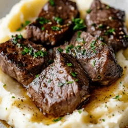 When it comes to comfort food, few dishes can rival the satisfying combination of savory steak bites and creamy mashed potatoes. This meal not only warms the heart but also tantalizes the taste buds, making it perfect for a cozy family dinner or an impressive dish for entertaining guests. The robust flavors of perfectly seasoned steak paired with the velvety texture of mashed potatoes create a delightful balance that caters to both meat lovers and those seeking a fulfilling meal.