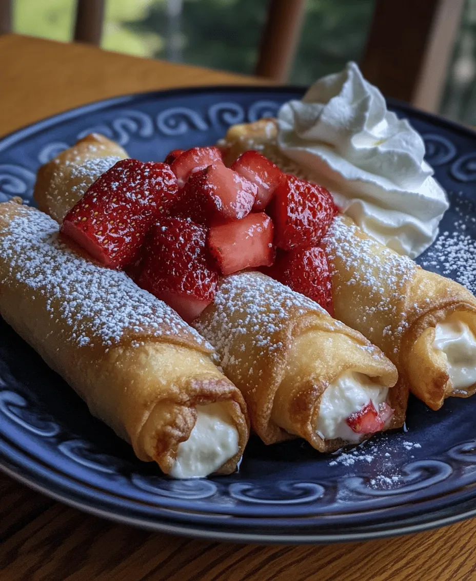 If you're looking for a dessert that marries the creamy richness of cheesecake with a playful, crispy twist, look no further than Strawberry Cheesecake Eggroll Bites. This innovative treat combines two classic favorites into a single indulgence, making it a sure hit at any gathering. The allure of this recipe lies not only in its delightful flavor combination but also in its versatility. Whether you're hosting a summer barbecue, celebrating a birthday, or simply satisfying a sweet tooth, these eggroll bites are the perfect option to impress your guests and tantalize your taste buds.