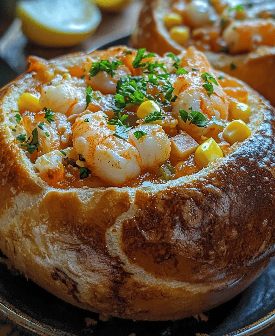 The Stuffed Seafood Soup Bread Bowl is not just a meal; it's an experience that combines the heartiness of a warm soup with the comforting texture of freshly baked bread. Imagine diving into a rich, flavorful seafood soup, the kind that warms your soul on a chilly evening, all while savoring the delightful crunch of a bread bowl that has soaked up the delicious broth. This dish brings together a medley of flavors and textures that make it an irresistible choice for seafood lovers and comfort food enthusiasts alike.