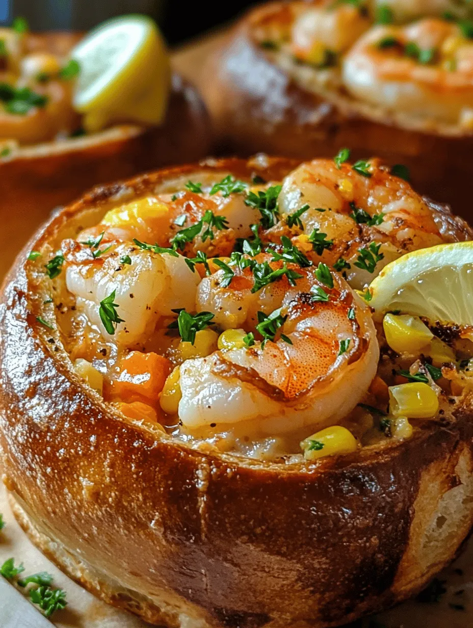 The Stuffed Seafood Soup Bread Bowl is not just a meal; it's an experience that combines the heartiness of a warm soup with the comforting texture of freshly baked bread. Imagine diving into a rich, flavorful seafood soup, the kind that warms your soul on a chilly evening, all while savoring the delightful crunch of a bread bowl that has soaked up the delicious broth. This dish brings together a medley of flavors and textures that make it an irresistible choice for seafood lovers and comfort food enthusiasts alike.