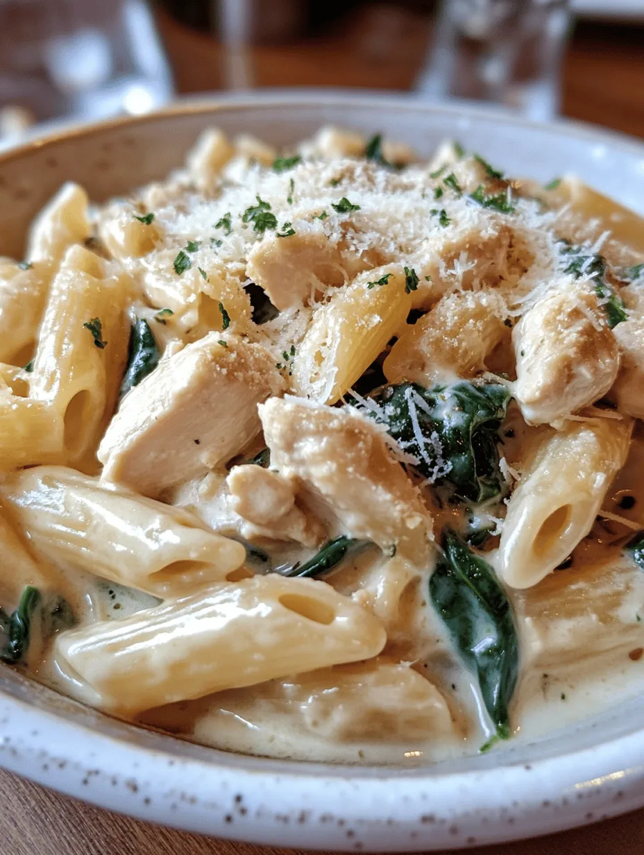 If you’re on the hunt for a quick yet satisfying dinner, look no further than Creamy Chicken and Spinach Penne. This delightful dish is a perfect blend of tender chicken, vibrant spinach, and hearty penne pasta, all enveloped in a rich and creamy sauce that’s bound to please the whole family. Its appeal lies not only in its comforting flavors but also in its ability to bring a bit of elegance to your weeknight meals without requiring hours of preparation.