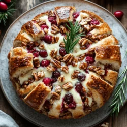 As the holiday season approaches, gatherings with family and friends become a cherished tradition. One delightful dish that consistently steals the show is the Whimsical Cranberry Brie Pull-Apart Bread. This delectable appetizer perfectly marries the rich, creamy texture of Brie cheese with the tart sweetness of cranberries, all enveloped in a warm, fluffy bread that invites everyone to dig in. The charming presentation and irresistible flavors make it an ideal choice for festive occasions, potlucks, or cozy nights in.