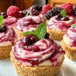 The first step in making Berry Swirl Cheesecake Bites is to create the berry sauce. This sauce will serve as both a flavor enhancer and a visually stunning swirl within the cheesecake mixture.