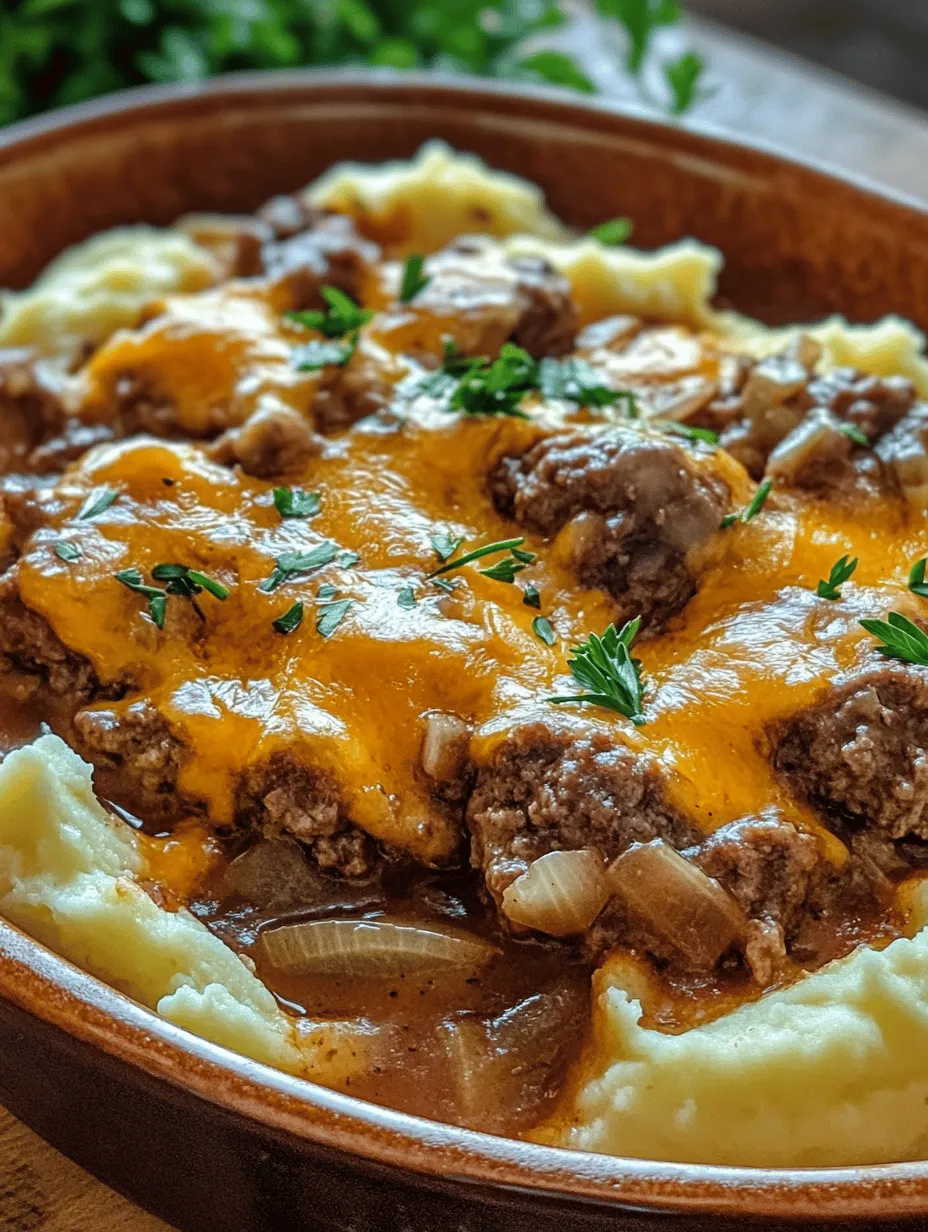 Imagine a sumptuous dish that fills the home with warmth and the irresistible aroma of savory beef and heavenly mashed potatoes. The Hearty Amish Hamburger Steak Bake is just that! This comforting casserole represents the best of traditional Amish cooking, melding the richness of ground beef with hearty vegetables and creamy mashed potatoes topped with gooey cheddar cheese. It’s a meal that not only satisfies hunger but also evokes feelings of nostalgia and belonging—a true testament to why this dish has become a family favorite across generations.