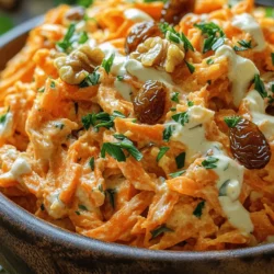 A successful creamy carrot salad relies on the quality and nutritional value of its ingredients. Each component contributes not only to the flavor profile but also to the overall health benefits of the dish. Let’s explore the key ingredients that make this salad a nutritious powerhouse.