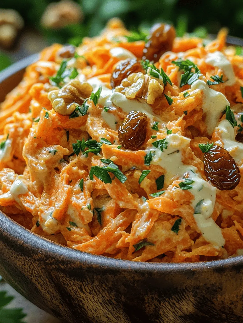 A successful creamy carrot salad relies on the quality and nutritional value of its ingredients. Each component contributes not only to the flavor profile but also to the overall health benefits of the dish. Let’s explore the key ingredients that make this salad a nutritious powerhouse.