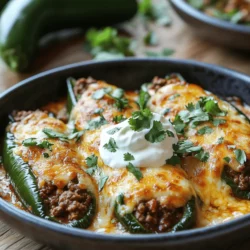 Baked Beef Chiles Rellenos Casserole is a delicious, hearty dish that brings the flavors of traditional Mexican cuisine right to your dinner table. This casserole combines the classic elements of chiles rellenos—stuffed peppers—with a convenient baked format that makes it perfect for busy weeknights or family gatherings. Originating from the rich culinary traditions of Mexico, chiles rellenos are typically made with poblano peppers, which are roasted and filled with cheese or meat. The casserole version simplifies the process while retaining that beloved flavor profile.