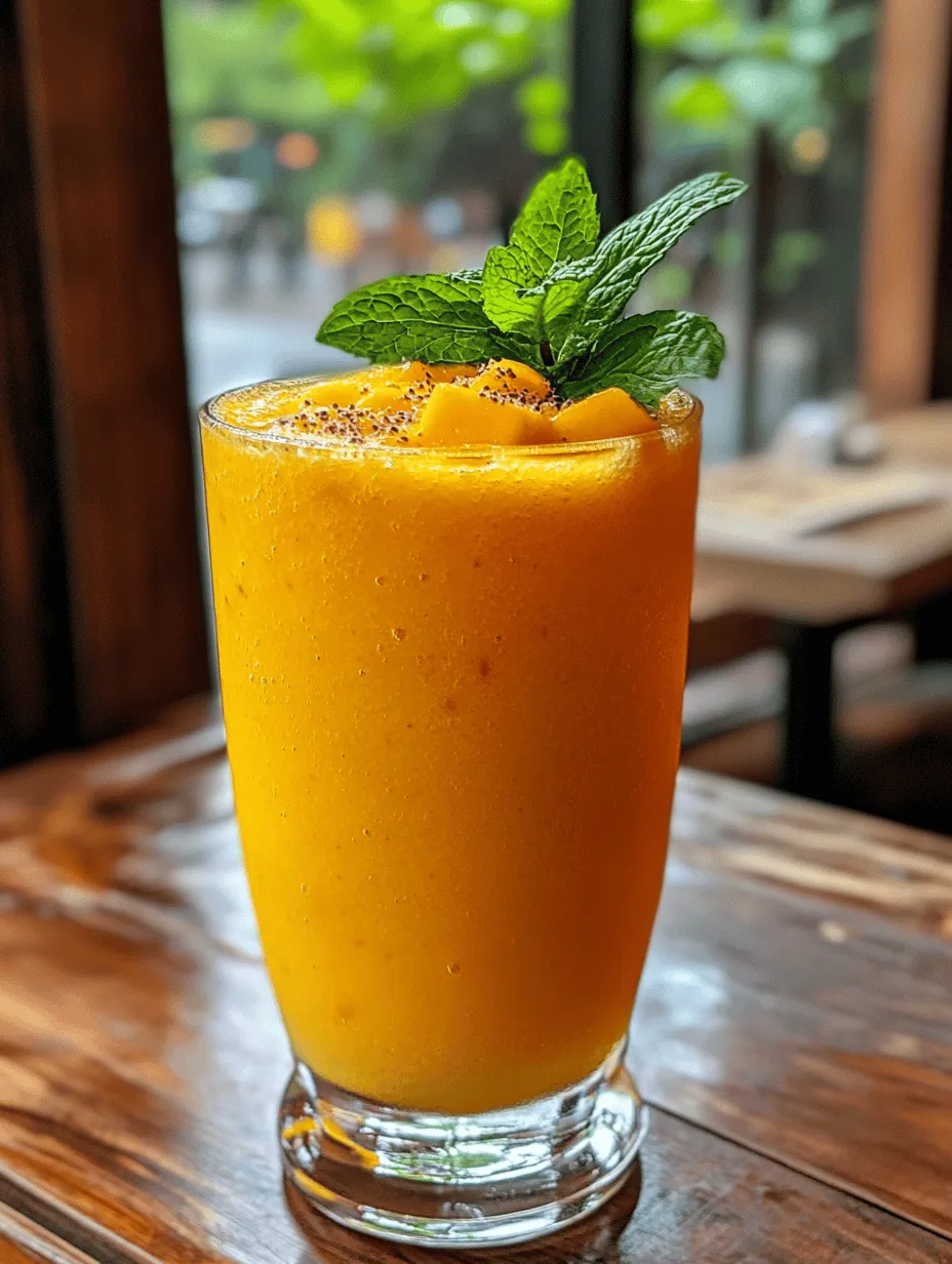 As the sun shines brighter and the temperatures rise, there's nothing quite like a refreshing drink to cool you down and rejuvenate your spirit. Enter the Tropical Bliss Mango Smoothie, a delicious blend that transports you straight to a paradise of flavor and nourishment. This smoothie isn't just a treat for your taste buds; it's a powerhouse of health benefits that makes it the perfect companion for any time of day, whether you're starting your morning, enjoying an afternoon pick-me-up, or winding down after a long day.