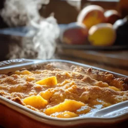 Creating the perfect Old Time Oven Peach Cobbler involves more than just mixing ingredients; it requires a careful layering technique that enhances both texture and flavor. Start by pouring the batter into a greased baking dish, ensuring an even layer that will serve as the base of your cobbler. Next, gently spoon the prepared peaches over the batter, but resist the urge to stir. This method allows the peaches to sit atop the batter, which is crucial for achieving that classic cobbler look and taste.