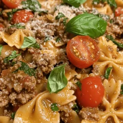 To create a delicious Creamy Beef and Bowtie Pasta Delight, it's essential to understand the roles of each ingredient. Each component contributes unique flavors and textures, making the dish not only satisfying but also well-rounded.