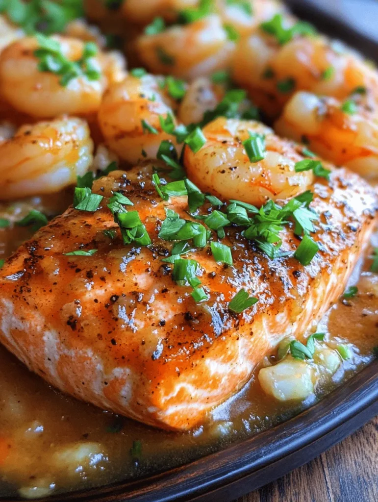 If you're looking to impress your family or guests with a stunning and flavorful meal, the Cajun Delight: Salmon & Shrimp Extravaganza is the perfect recipe to add to your repertoire. This dish combines the rich, buttery flavors of salmon and succulent shrimp with the bold and spicy notes characteristic of Cajun cuisine. It’s a quick yet impressive meal that captures the essence of Louisiana's culinary traditions, making it an ideal choice for both weeknight dinners and special occasions.