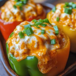 Stuffed peppers have surged in popularity in modern cuisine, transforming from a humble dish into a culinary favorite that graces tables across the globe. These vibrant, colorful creations not only deliver on taste but also provide a visually appealing presentation that can elevate any meal. Among the myriad of stuffed pepper variations, Buffalo Chicken Stuffed Peppers stand out as a thrilling twist on traditional recipes. This dish combines the classic flavors of Buffalo chicken with the wholesome base of bell peppers, making it an ideal choice for any occasion—be it a cozy family dinner, a lively gathering, or even meal prep for a busy week ahead.