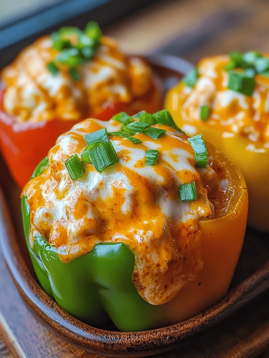 Stuffed peppers have surged in popularity in modern cuisine, transforming from a humble dish into a culinary favorite that graces tables across the globe. These vibrant, colorful creations not only deliver on taste but also provide a visually appealing presentation that can elevate any meal. Among the myriad of stuffed pepper variations, Buffalo Chicken Stuffed Peppers stand out as a thrilling twist on traditional recipes. This dish combines the classic flavors of Buffalo chicken with the wholesome base of bell peppers, making it an ideal choice for any occasion—be it a cozy family dinner, a lively gathering, or even meal prep for a busy week ahead.