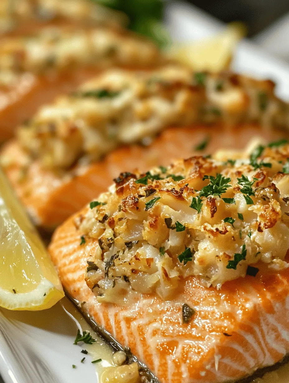 If you're looking to impress your guests with a dish that is as sophisticated as it is delicious, the Elegant Crab and Shrimp Stuffed Salmon is a perfect choice. This exquisite recipe showcases the delicate flavors of fresh salmon, enhanced by a rich and savory filling of succulent crab meat and tender shrimp. The combination of these seafood delights creates a symphony of tastes and textures that is sure to tantalize your taste buds.