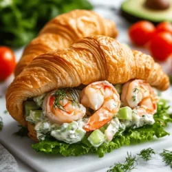 Welcome to the delightful world of shrimp salad croissant sandwiches, where the fresh, succulent flavors of seafood meet the buttery, flaky texture of croissants. This sandwich is not just a meal; it's an experience that brings together a medley of tastes and textures that cater to various occasions. Whether you're planning a casual lunch with friends, a picnic in the park, or an elegant brunch spread, shrimp salad croissant sandwiches are a versatile option that never fails to impress.